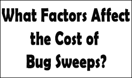 Bug Sweeping Cost Factors in Salisbury
